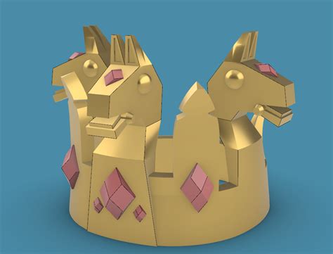 STL file Fortnite Victory Crown Three head (life size)・3D printable ...