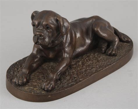 19thC Antique E MERCIER French Bronze Mastiff Bullmastiff Guard Dog Sculpture | eBay