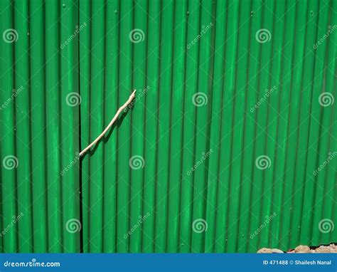 Green Corrugated Fencing stock photo. Image of ridges, architectural - 471488