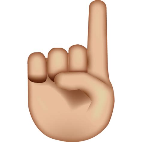 Download Up Pointing Hand Emoji | Emoji Island