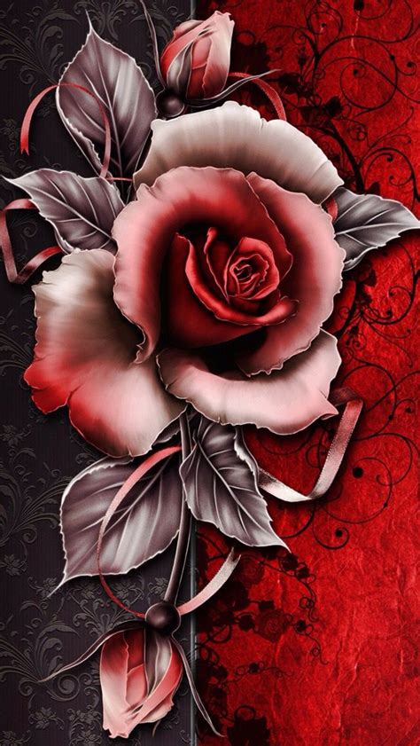 Gothic rose. | Rose tattoo design, Rose art, Flower drawing