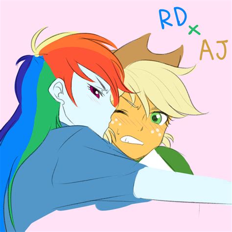 Rainbow Dash X Applejack by raika0306 on DeviantArt