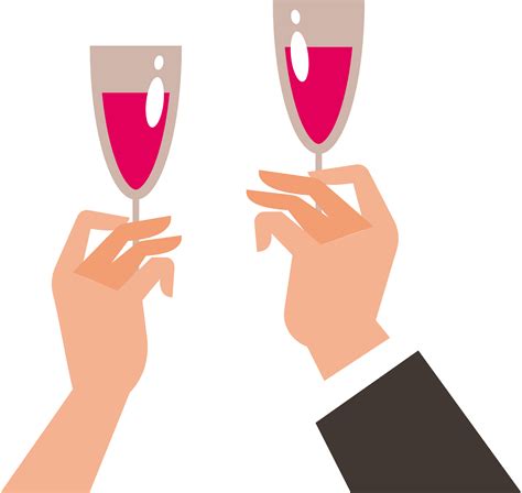 Wine Glass Cheers Clipart