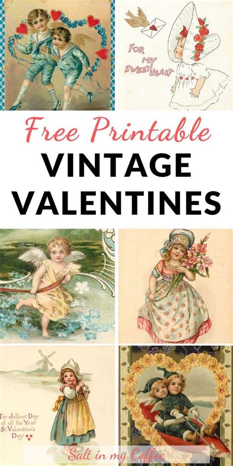 Free Printable Vintage Valentines - Salt in my Coffee