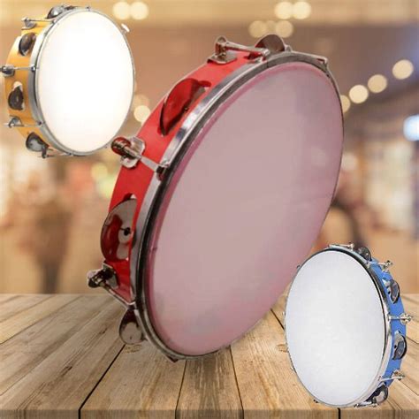 India Handmade Tambourine/Dafli [Red color] - Traditional Instrument ...