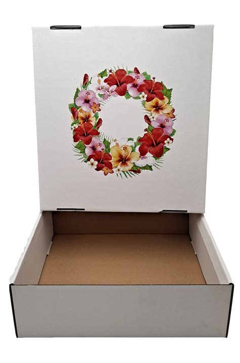 Premium Printed White Wreath Box 400mm X 400mm X 125mm Box and - Etsy UK