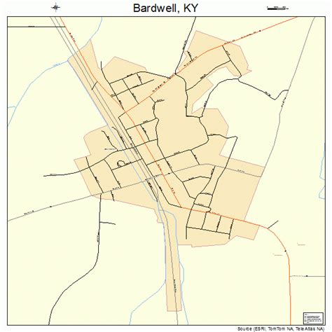 Bardwell Kentucky Street Map 2103664