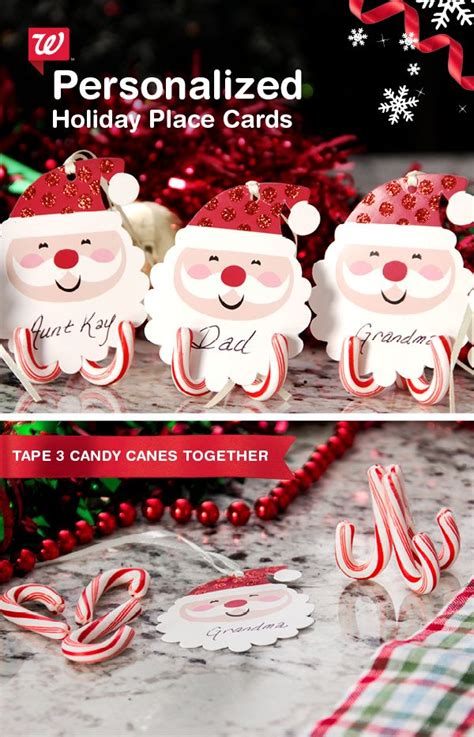 Make personalized—and edible—holiday place cards! Simple tape together ...