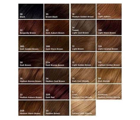 Image result for nice and easy brown hair dye | Hair color chart, Brown ...