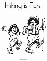 Hiking Is Fun Coloring Page  Twisty Noodle sketch template