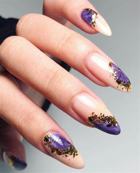 22+ Purple and Gold Nails With An Elegant Appeal (Dark & Light)