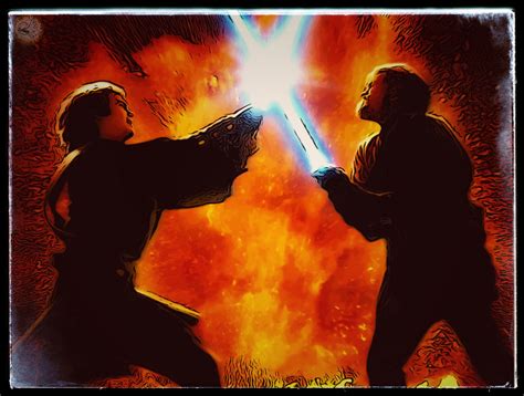 Anakin vs Obi Wan - Duel at Mustafar - by Doveri on DeviantArt