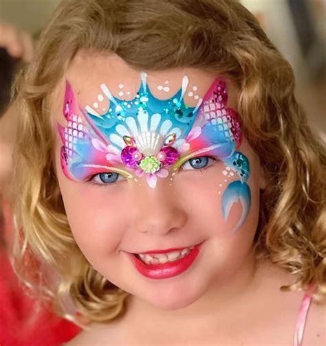 Princess Face Painting, Girl Face Painting, Face Painting Designs, Mermaid Face Paint, Butterfly ...