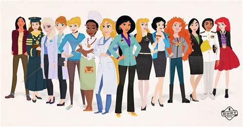 Artist Reimagines Each Disney Princess Working in Their Dream Careers