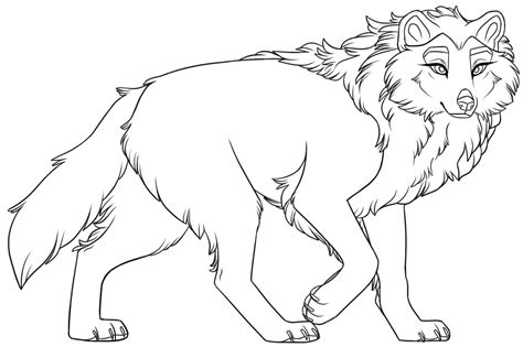 F2U Wolf Lineart / Base! by storielle on DeviantArt