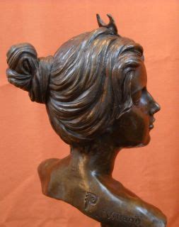 Diana Diane Bronze Bust Sculpture E Villanis Statue Art Nouveau Moon on PopScreen