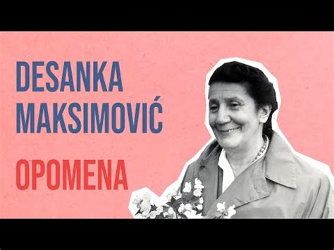 Desanka Maksimović - Opomena - YouTube