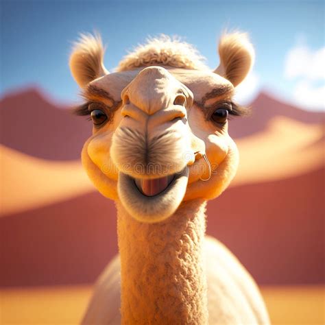 HAPPY CAMEL FACE EMOJI 3D stock illustration. Illustration of 2022 - 264289384