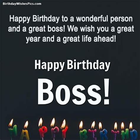 Best Ever Birthday Wishes For Boss With Images in 2024 | Happy birthday boss quotes, Birthday ...