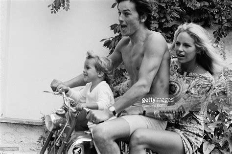 Alain Delon With Wife Nathalie And Son Anthony In Saint-Tropez,... | Alain delon, Anthony ...