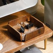 Small Walnut Wooden Tray | Desk Storage | CRAFT KITTIES – CraftKitties
