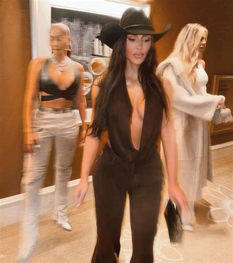 Kim Kardashian Wears Cowboy Hat in Western Look for 2024 Super Bowl