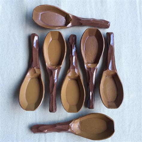 Ceramic Clay Spoon, Carved, Asian Soup Spoon, Serving Spoon in Rust ...