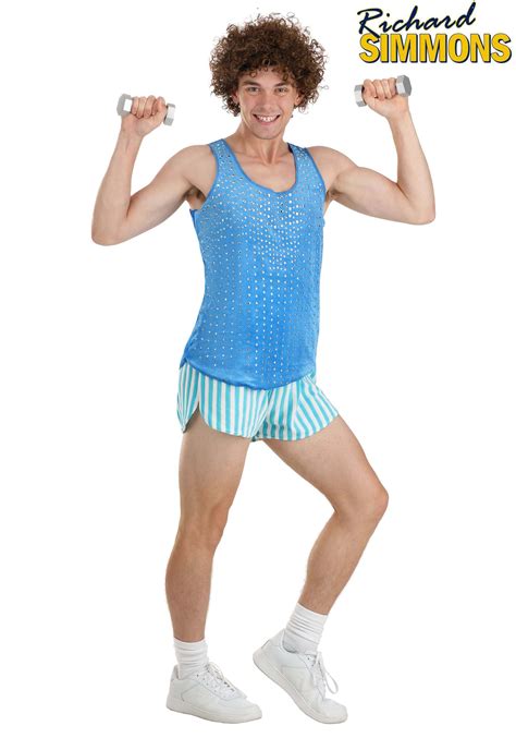 Blue Richard Simmons Adult Costume | 80s Workout Costumes