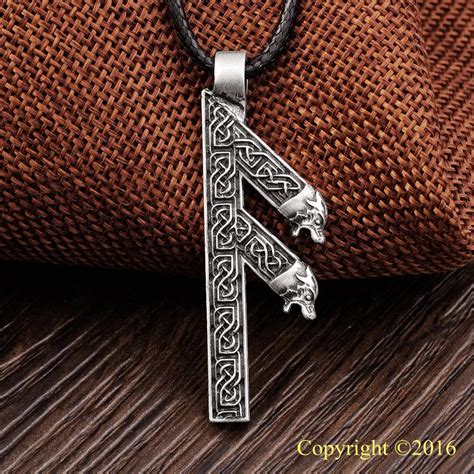 LANGHONG 10pcs Elder Futhark Rune Pendant ANSUZ Rune Yggdrasil Viking Amulet PENDANT Runic ...