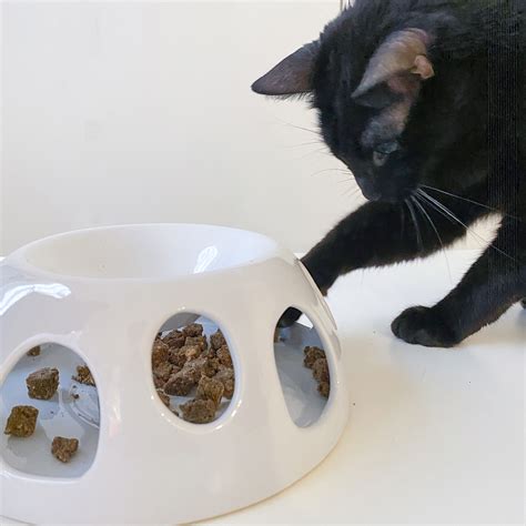 Tiger Diner Ceramic Food Dish Keeps Kitties Active & Slows Speedy Eaters • hauspanther