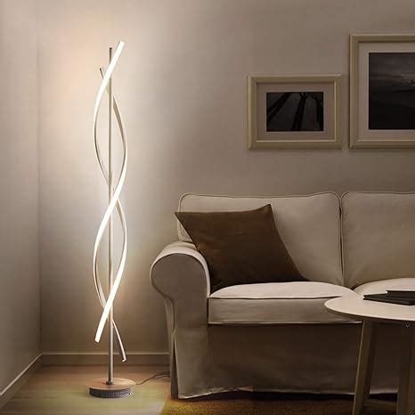 ADISUN 40W LED Floor Lamp Remote Control Dimmable Spiral Floor Lamp Indoor Lamp Floor Lamp for ...