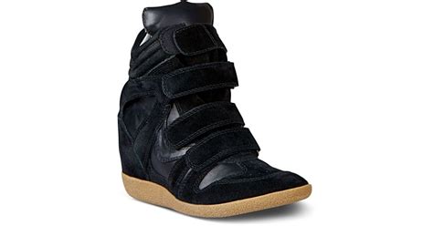 Steve Madden Hilight Wedge Sneakers in Black | Lyst