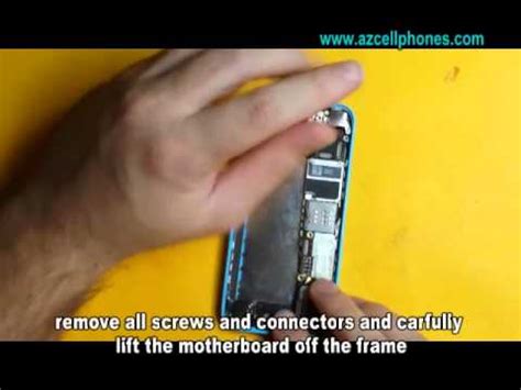 iPhone 5c Repair - Motherboard Removal - YouTube