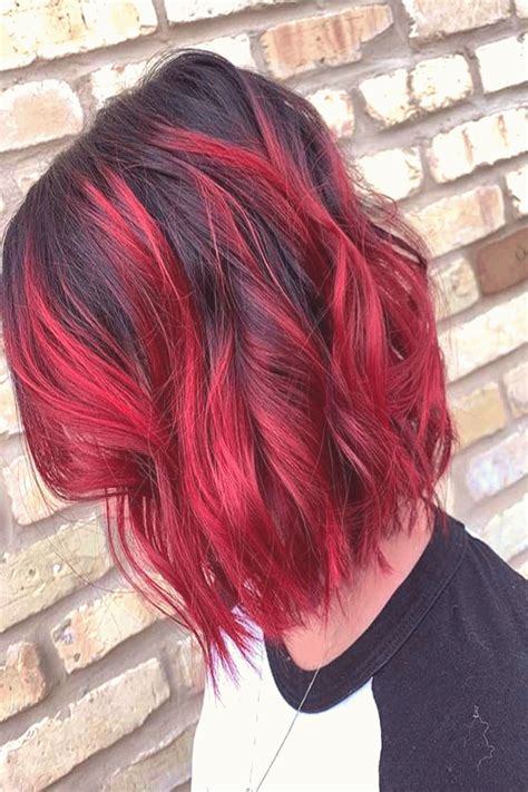 23 Ways to Rock Black Hair with Red Highlights 23 Ways to Rock Black Hair with Red High… | Hair ...