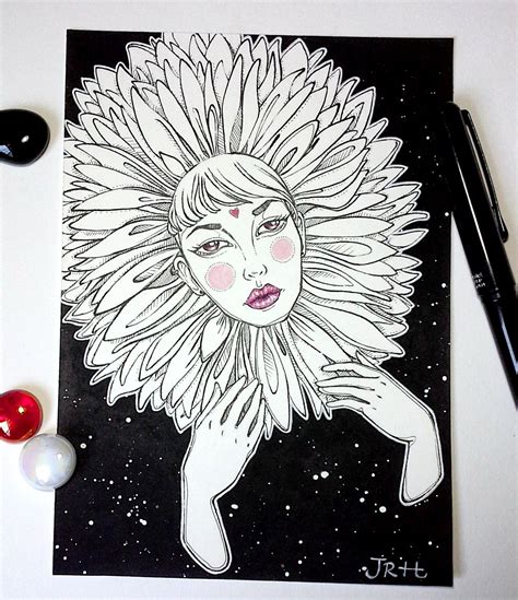 "Space Flower". #Illustration #art #myart #ink | Drawing sketches, Art