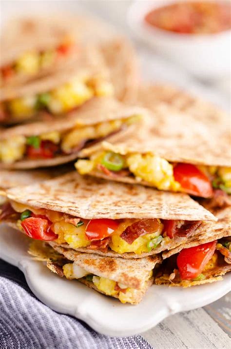 Turkey Bacon Breakfast Quesadilla - Healthy Recipe