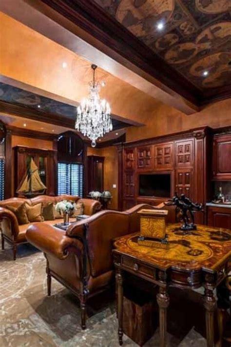 Curious Yet Elegant Old Style Entertainment Room Inside Tyler Perry's ...