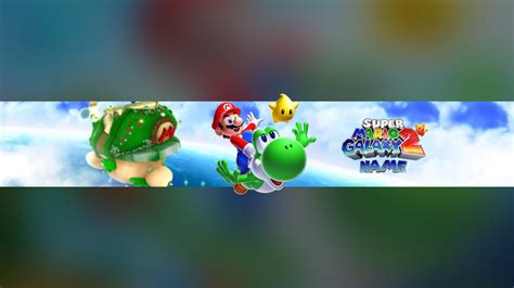 Free Super Mario Galaxy 2 YouTube Banner Template | 5ergiveaways