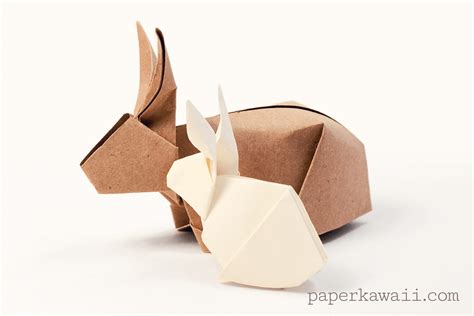 Origami Bunny Rabbit Tutorial - Paper Kawaii