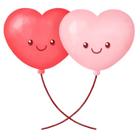 Watercolor balloon Heart Happy Valentine's Day Clipart 11026769 PNG