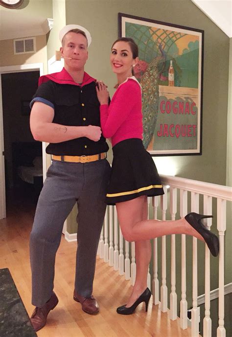 Popeye and Olive Oyl - easy couples Halloween Costume | Couple halloween costumes, Unique ...