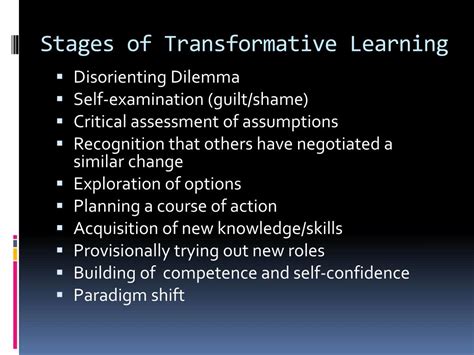 PPT - Transformative Learning PowerPoint Presentation, free download ...