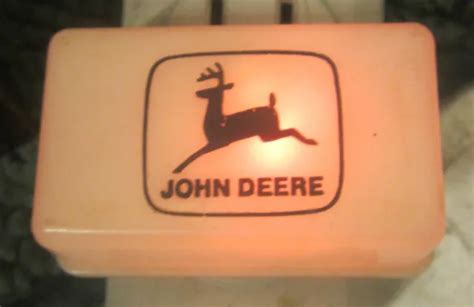 1 JOHN DEERE White Plastic Plug In Night Light Vintage Ad Works ...