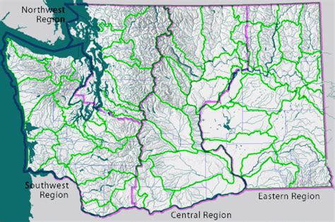 Washington State Rivers Map - Printable Map