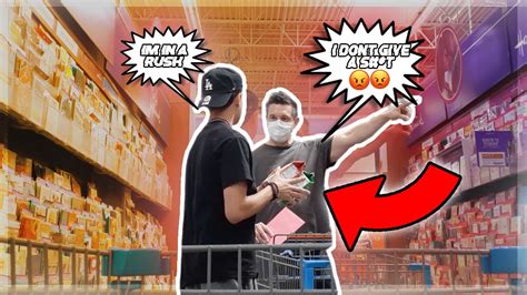 Shopping From Strangers Carts Prank!!! THEY GOT PISSED - YouTube