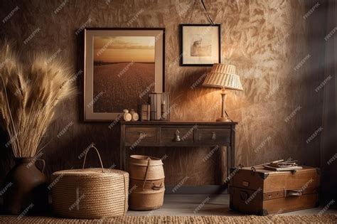 Premium Photo | Interior decor in a rural theme makeshift wall