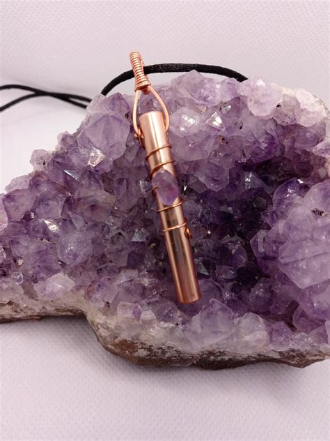 Breathing Necklace Breathing Tool Stress Straw Anxiety Relief Copper Necklace Meditation Jewelry ...