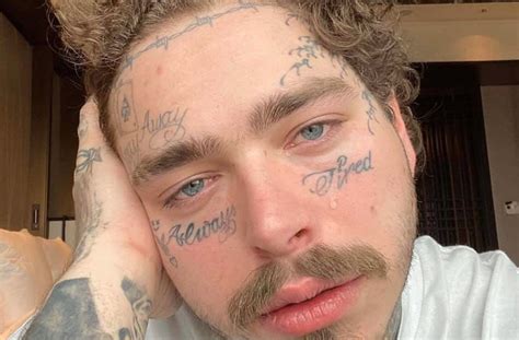 Post Malone asegura que los tatuajes en su rostro lo hacen sentirse "menos feo" - Venus Media