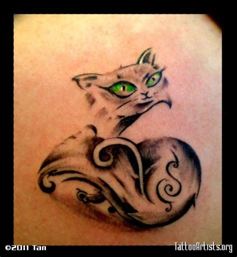 Lets Get Inked Girls: Cat Back Tattoo for Girls