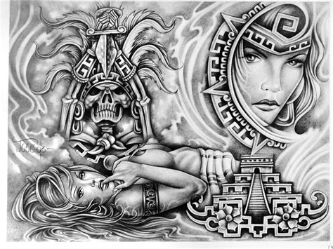 Mexican art tattoos image by LezLow SixHunnit on Tattoos in 2020 | Chicano art tattoos, Aztec ...